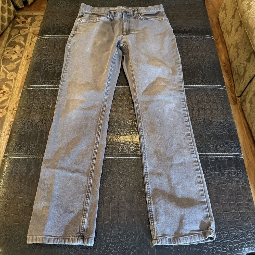 Eddie Bauer Men's Gray Charcoal Wash Regular Fit Straight Leg 5-Pocket 32x34